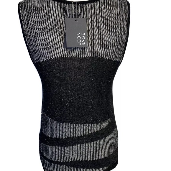 Leo & Sage Black Diagonal Tank Top NWT $260 S/M - Picture 5 of 9